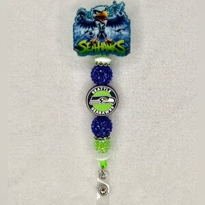 Seattle Seahawks Key & Card Holder - Blue and Green